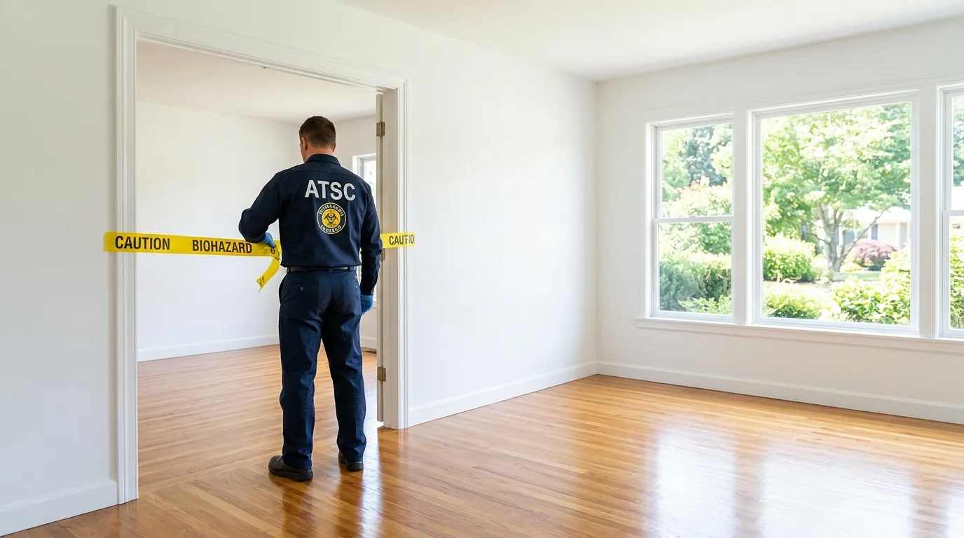 Certified biohazard cleanup crew performing Trauma Scene Cleanup in Saratoga Springs