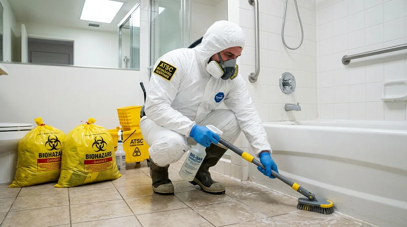 Decontamination equipment deployed for Blood Cleanup in Saratoga Springs